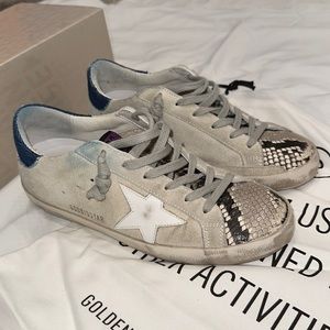 Golden Goose Super-Star snake print